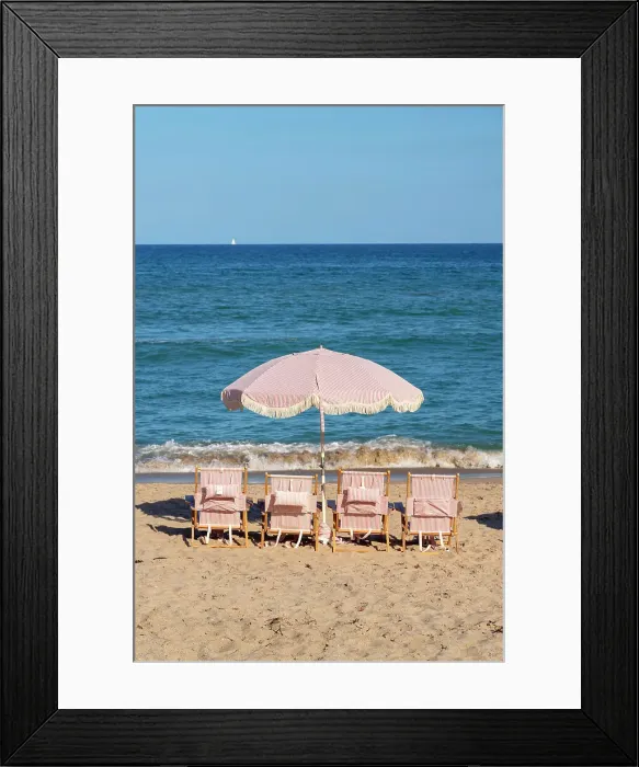 Framed Print : Florida, Palm Beach, colorful beach umbrella and chairs Framed Print : Florida, Palm Beach, colorful beach umbrella and chairs