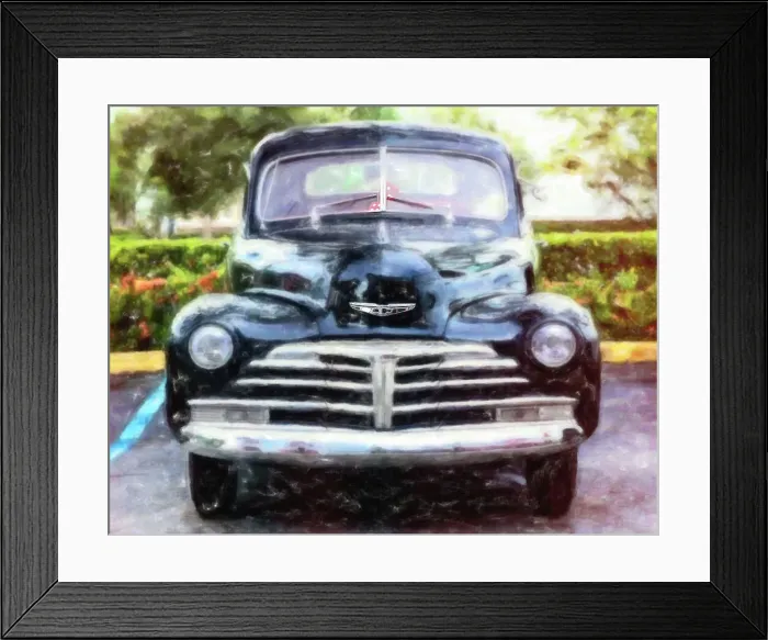 Framed Print : Artistic painting of 1948 Chevrolet Fleetline Aerosedan