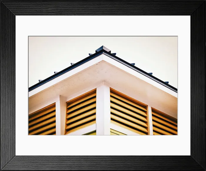 Framed Print : Detail of a lifeguard station