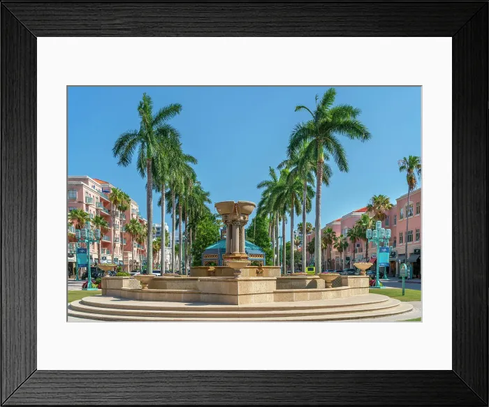 Framed Print : Florida, South Florida, Boca Raton, Mizner Park