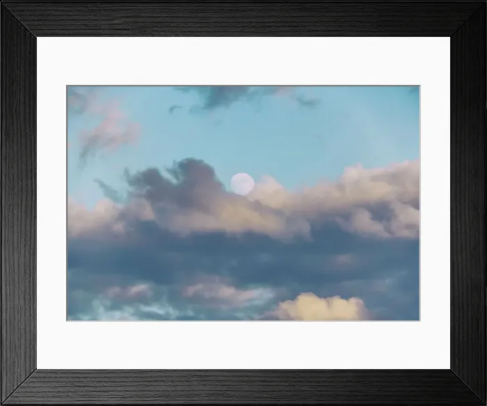 Framed Print : Moon surrounded by clouds Framed Print : Moon surrounded by clouds