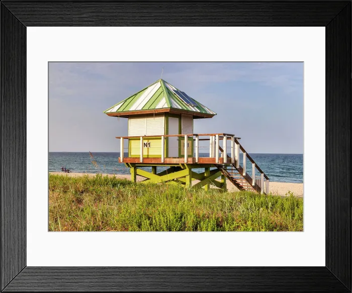Framed Print : Florida, South Florida, Delray Beach, lifeguard station Framed Print : Florida, South Florida, Delray Beach, lifeguard station