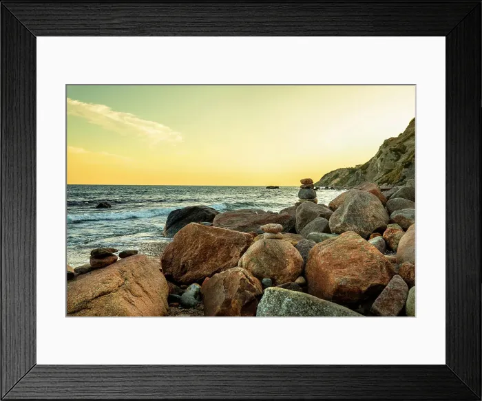 Framed Print : USA, Block Island, Rhode Island, New England, beach scene with rocks Framed Print : USA, Block Island, Rhode Island, New England, beach scene with rocks