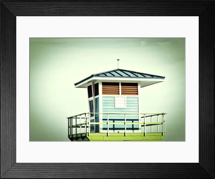 Framed Print : Color detail of lifeguard station Framed Print : Color detail of lifeguard station