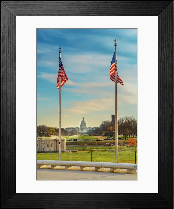Framed Print : Washington, D.C. State Capitol seen from the Washington Monument Framed Print : Washington, D.C. State Capitol seen from the Washington Monument
