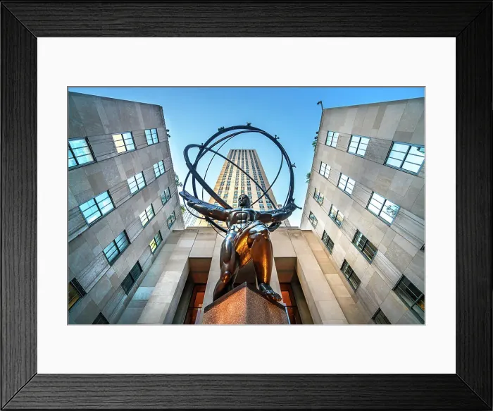 Framed Print : New York City, Manhattan, Rockefeller Center, Atlas statue Framed Print : New York City, Manhattan, Rockefeller Center, Atlas statue