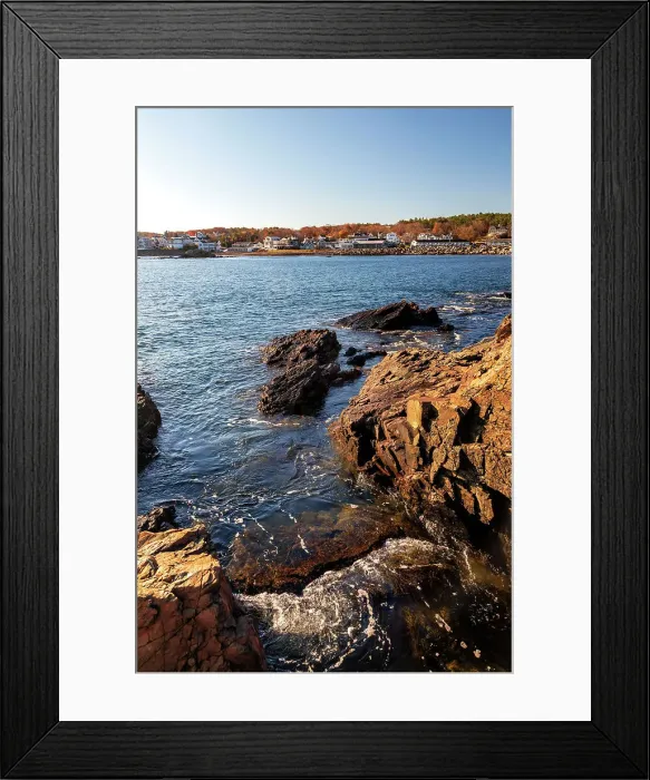 Framed Print : Maine, Ogunquit, Rocky Landscape along Marginal Way Trail Framed Print : Maine, Ogunquit, Rocky Landscape along Marginal Way Trail