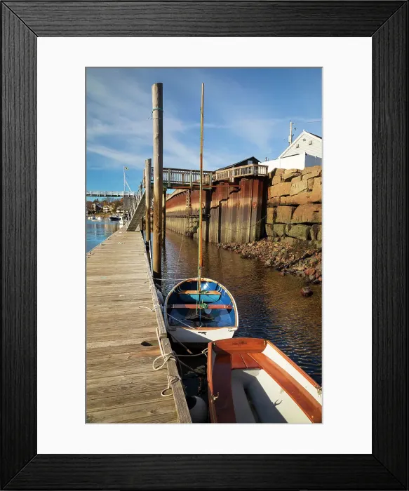 Framed Print : USA, Maine, Ogunquit, Perkins Cove Scene