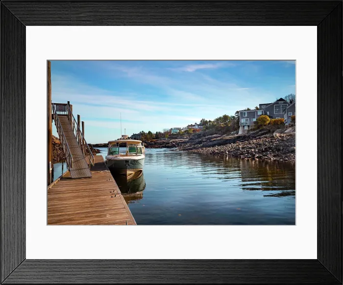 Framed Print : USA, Maine, Ogunquit, Canal into Perkins Cove Framed Print : USA, Maine, Ogunquit, Canal into Perkins Cove