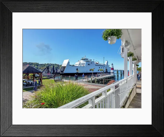 Framed Print : New York, Long Island, Port Jefferson, Ferry Boat to Bridgeport, at the harbor Framed Print : New York, Long Island, Port Jefferson, Ferry Boat to Bridgeport, at the harbor