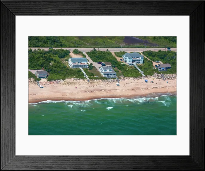 Framed Print : Rhode Island, Westerly, Beachfront homes Framed Print : Rhode Island, Westerly, Beachfront homes