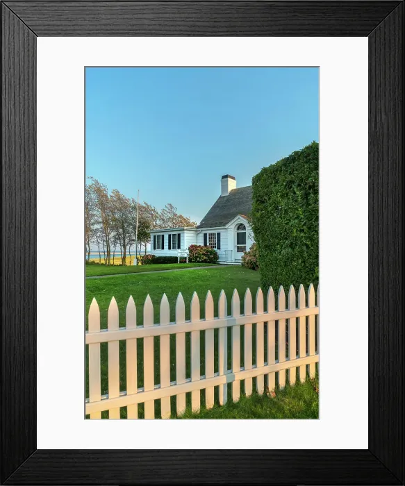 Framed Print : Massachusetts, Cape Cod, Chatham Tennis Club with beach in background Framed Print : Massachusetts, Cape Cod, Chatham Tennis Club with beach in background