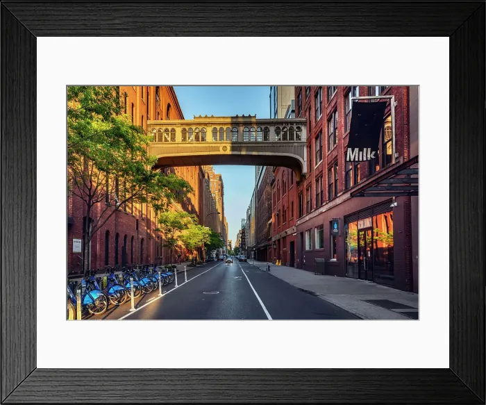 Framed Print : New York City, Manhattan, Skywalk Bridge in Chelsea Framed Print : New York City, Manhattan, Skywalk Bridge in Chelsea