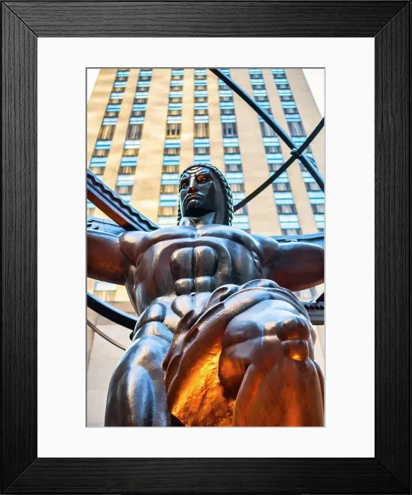 Framed Print : New York City, Manhattan, Rockefeller Center, Atlas statue Framed Print : New York City, Manhattan, Rockefeller Center, Atlas statue