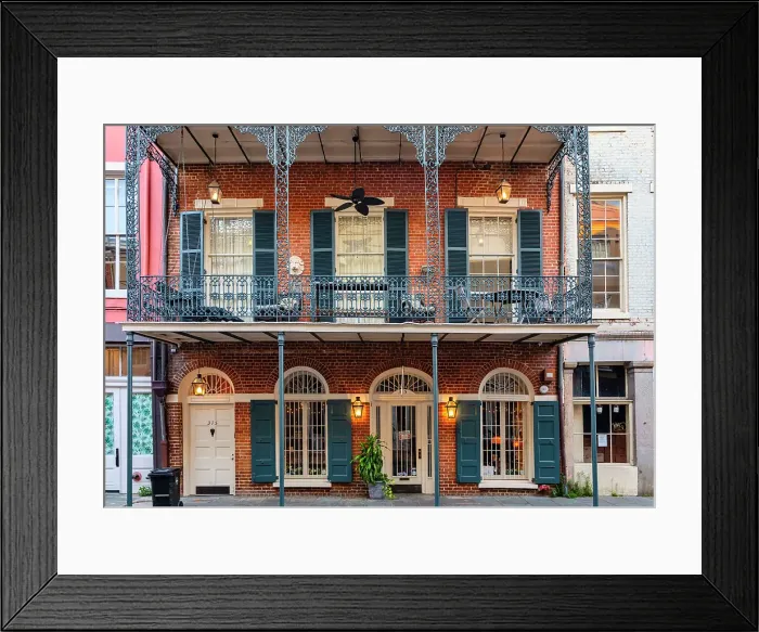 Framed Print : USA, Louisiana, New Orleans, French Quarter, Typical Facade Framed Print : USA, Louisiana, New Orleans, French Quarter, Typical Facade