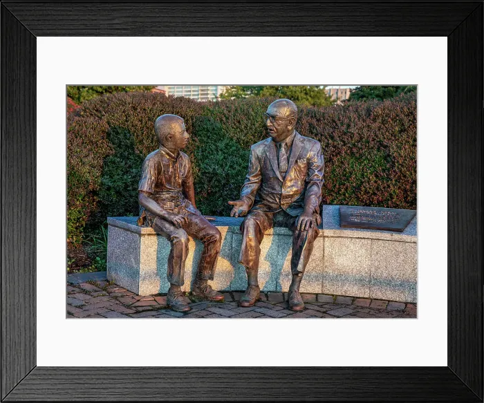Framed Print : USA, Louisiana, New Orleans, Statue of Malcolm Woldenberg at Woldenberg Riverfront Park Framed Print : USA, Louisiana, New Orleans, Statue of Malcolm Woldenberg at Woldenberg Riverfront Park
