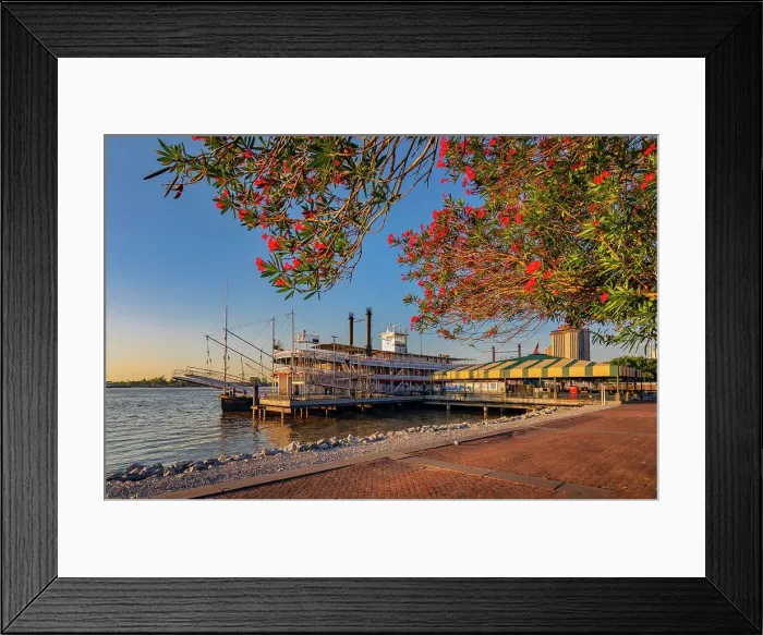 Framed Print : USA, Louisiana, New Orleans, steamboat Natchez, Mississippi river, waterfront Framed Print : USA, Louisiana, New Orleans, steamboat Natchez, Mississippi river, waterfront