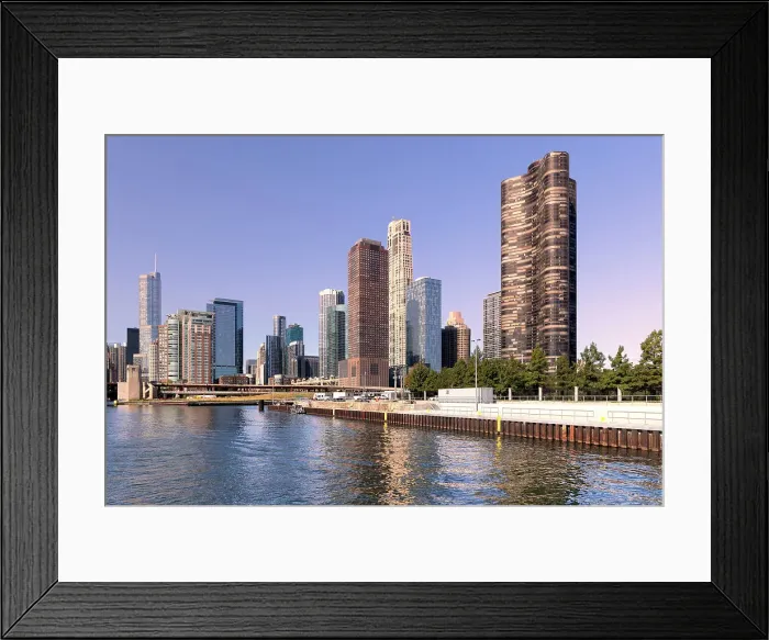 Framed Print : Illinois, Chicago, City view from Lake Michigan