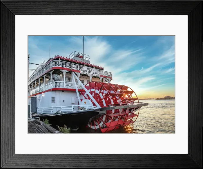 Framed Print : USA, Louisiana, New Orleans, City of New Orleans Steamboat on The Mississippi River Framed Print : USA, Louisiana, New Orleans, City of New Orleans Steamboat on The Mississippi River