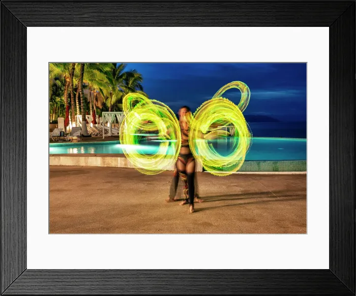 Framed Print : Mexico, Puerto Vallarta, Fire Show, Vallarta Riviera Hotel Framed Print : Mexico, Puerto Vallarta, Fire Show, Vallarta Riviera Hotel