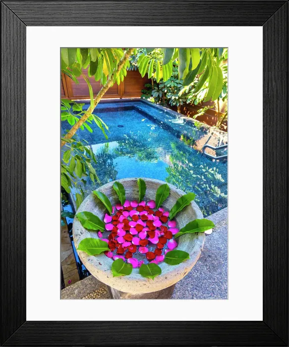 Framed Print : Serene pool scene Framed Print : Serene pool scene