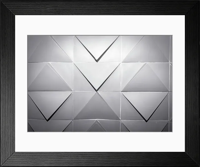 Framed Print : Geometric design of tiles of wall