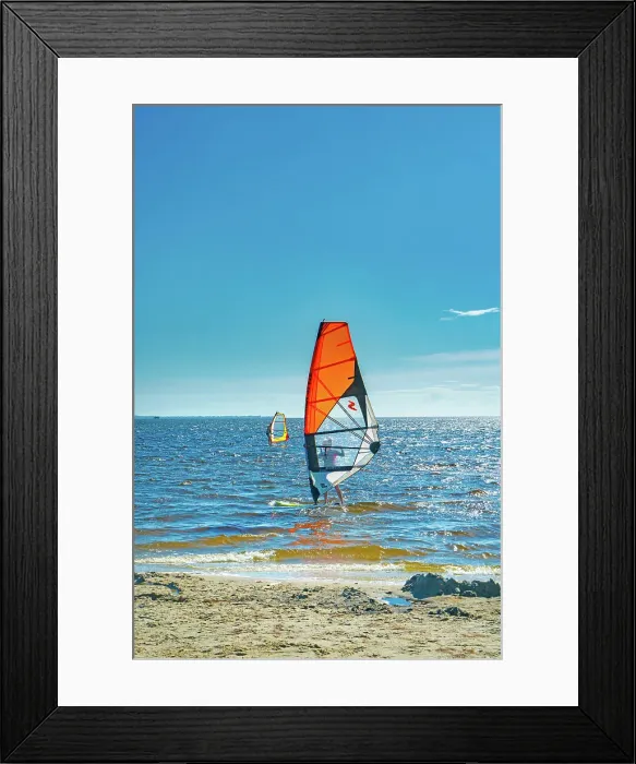 Framed Print : North Carolina, Outer Banks, Buxton, Wind sailing at Canadian Hole Framed Print : North Carolina, Outer Banks, Buxton, Wind sailing at Canadian Hole