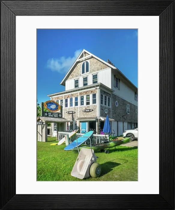 Framed Print : North Carolina, Outer Banks, Salvo, Duck Village Outfitters store along NC Highway 12 Framed Print : North Carolina, Outer Banks, Salvo, Duck Village Outfitters store along NC Highway 12