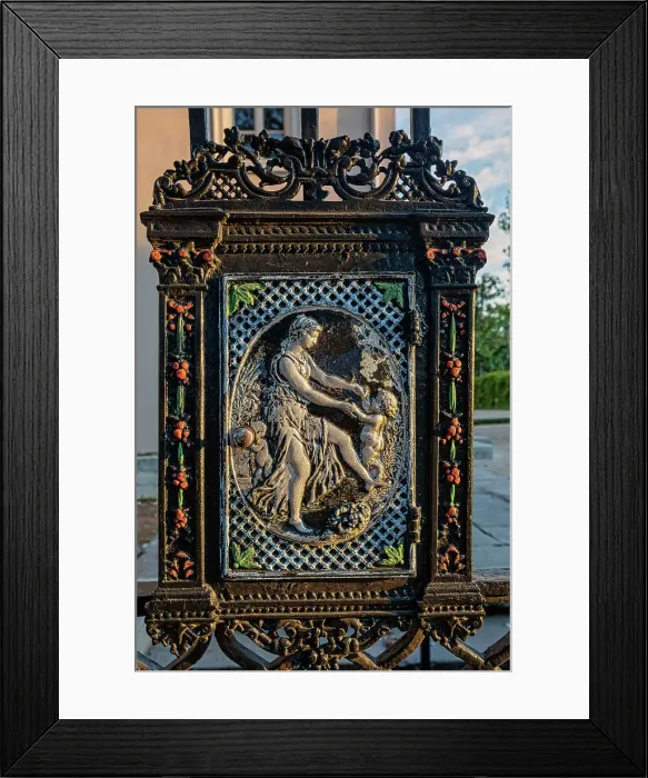 Framed Print : Louisiana, New Orleans, Detail of Iron Work in The Garden District Framed Print : Louisiana, New Orleans, Detail of Iron Work in The Garden District