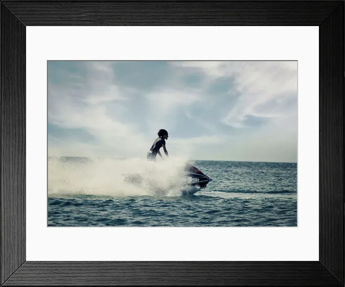 Framed Print : Man Jet skiing