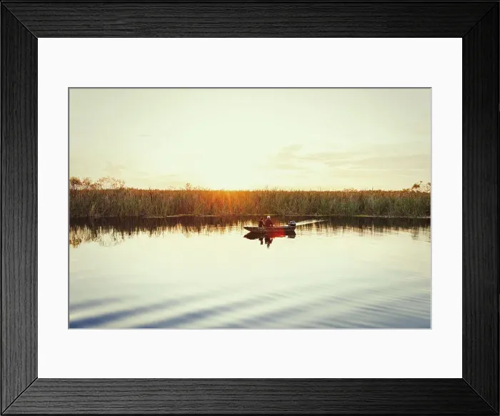 Framed Print : Father and son on fishing boat Framed Print : Father and son on fishing boat