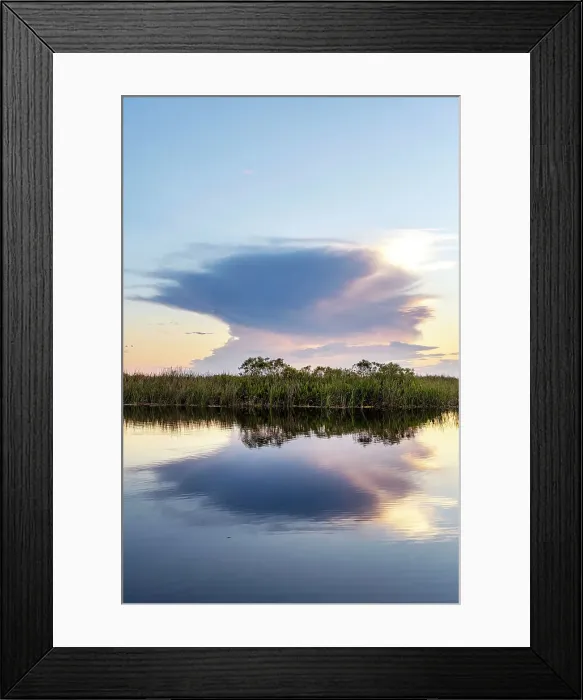 Framed Print : Unusual cloud formation exploding over wetlands Framed Print : Unusual cloud formation exploding over wetlands