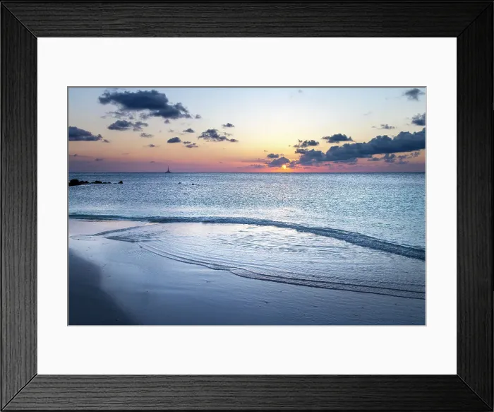 Framed Print : Aruba, Juanita Beach, Sunset Scene Framed Print : Aruba, Juanita Beach, Sunset Scene