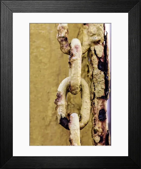 Framed Print : Rusted chain
