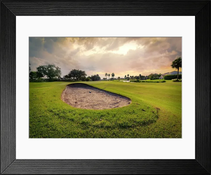 Framed Print : Florida, Boca Raton, sand trap on golf course Framed Print : Florida, Boca Raton, sand trap on golf course