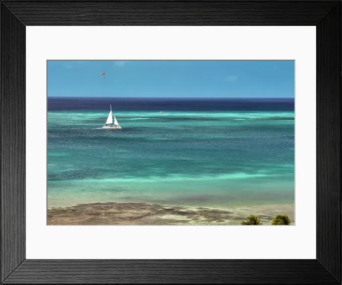 Framed Print : Aruba, Overview of Turquoise Waters Framed Print : Aruba, Overview of Turquoise Waters