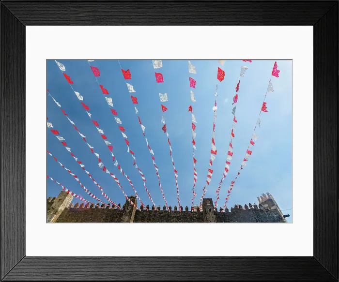 Framed Print : Mexico, Morelos, Yecapixtla, Papel picado banners Framed Print : Mexico, Morelos, Yecapixtla, Papel picado banners