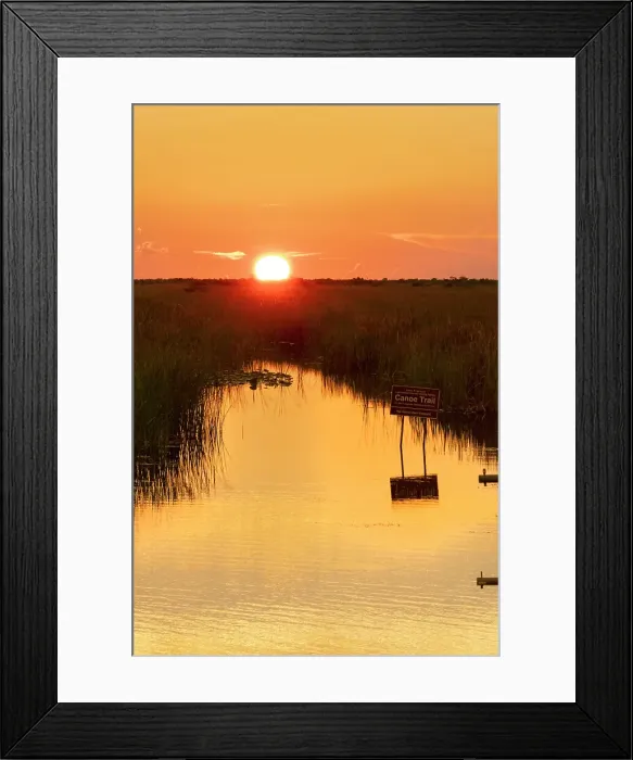 Framed Print : Florida, Boynton Beach, sunset at the Arthur R. Marshall National Wildlife Refuge Framed Print : Florida, Boynton Beach, sunset at the Arthur R. Marshall National Wildlife Refuge