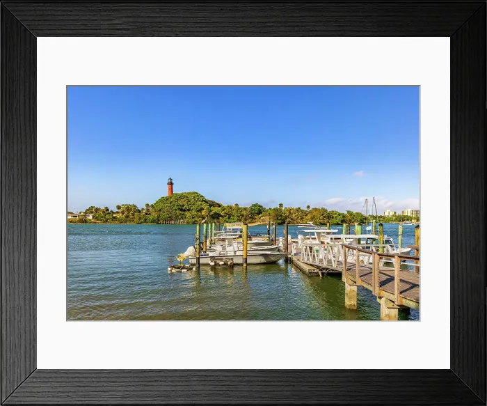 Framed Print : Florida, South Florida, Jupiter, Inlet Light