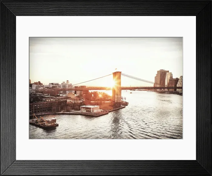 Framed Print : New York City, Brooklyn, View of Brooklyn Bridge Park, Bridge and Jane's Carousel Framed Print : New York City, Brooklyn, View of Brooklyn Bridge Park, Bridge and Jane's Carousel