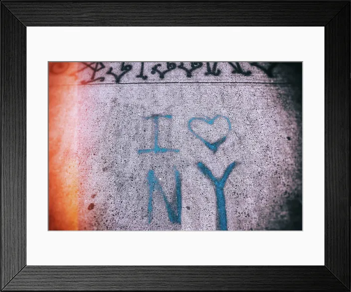 Framed Print : New York City, I love New York Graffiti Framed Print : New York City, I love New York Graffiti