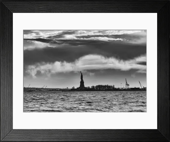 Framed Print : New York City, New York Harbor, View from Battery Park Framed Print : New York City, New York Harbor, View from Battery Park