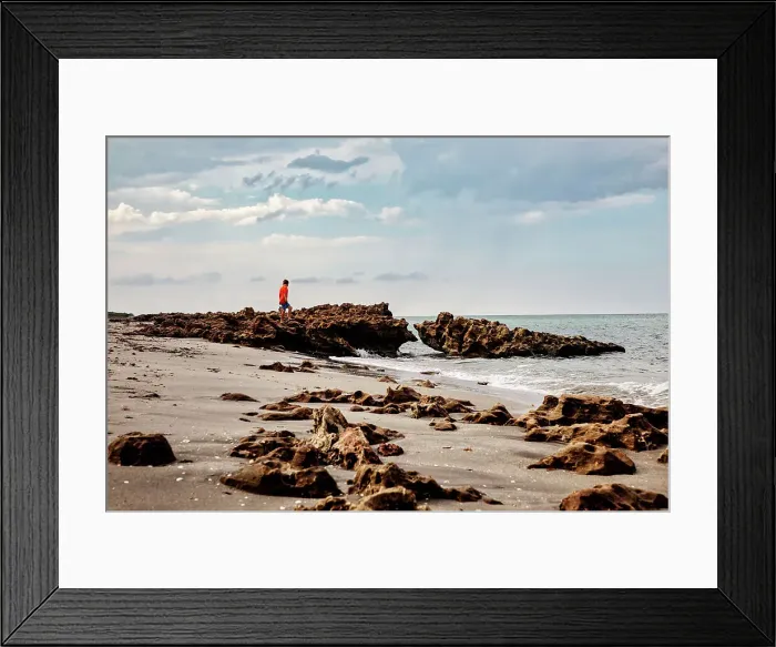 Framed Print : Florida, South Florida, Tequesta Beach, Coral Cove Park, rocks in ocean Framed Print : Florida, South Florida, Tequesta Beach, Coral Cove Park, rocks in ocean
