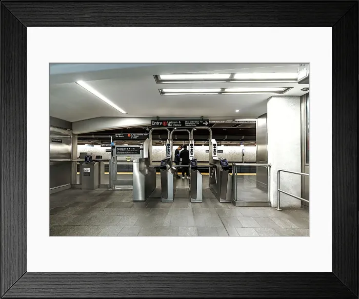 Framed Print : New York City, Subway station, World Trade Center, entrance machines Framed Print : New York City, Subway station, World Trade Center, entrance machines