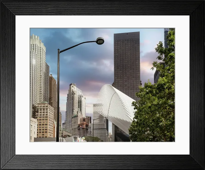 Framed Print : New York City, Manhattan, Lower Manhattan, Oculus building, World Trade Center Transportation Hub