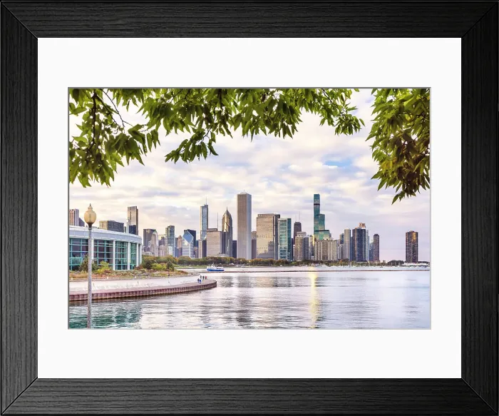 Framed Print : Illinois, Chicago, City Skyscape Framed Print : Illinois, Chicago, City Skyscape