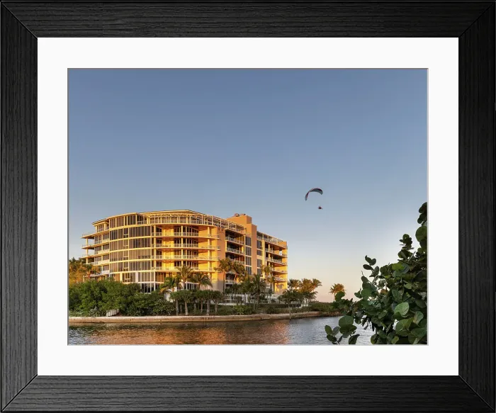 Framed Print : Florida, Boca Raton, Inlet by South Inlet Park Beach, powered parachute Framed Print : Florida, Boca Raton, Inlet by South Inlet Park Beach, powered parachute