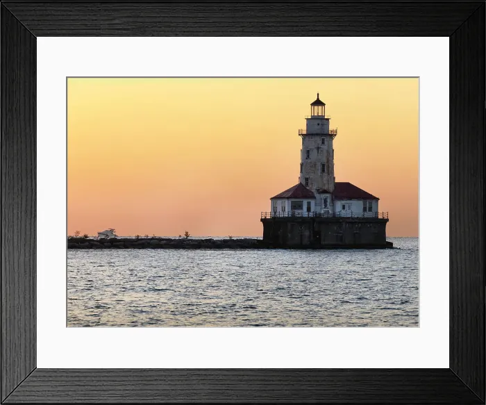 Framed Print : Illinois, Chicago, The Chicago Harbor Lighthouse Framed Print : Illinois, Chicago, The Chicago Harbor Lighthouse