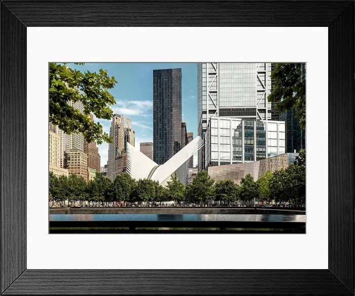 Framed Print : New York City, Manhattan, Lower Manhattan, 911 Memorial and Museum, with Oculus in the background Framed Print : New York City, Manhattan, Lower Manhattan, 911 Memorial and Museum, with Oculus in the background