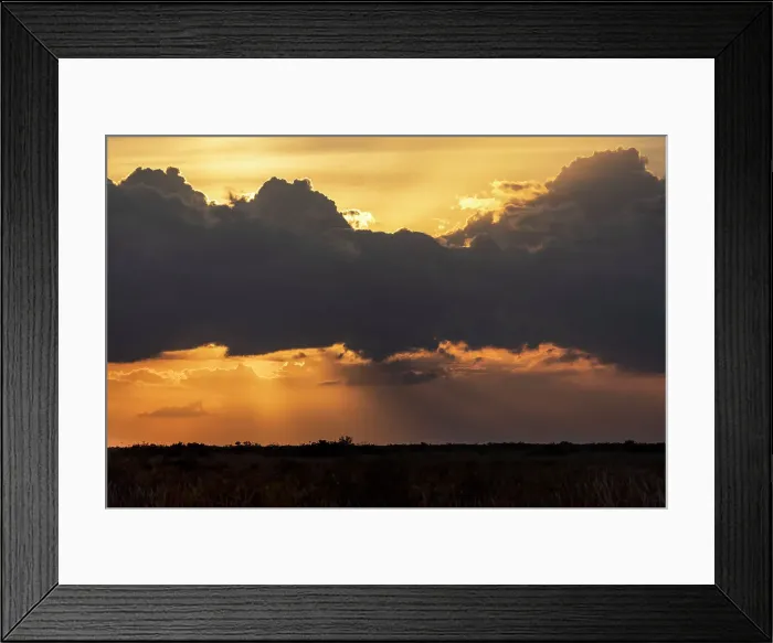Framed Print : Dramatic sunset over Everglades in Florida
